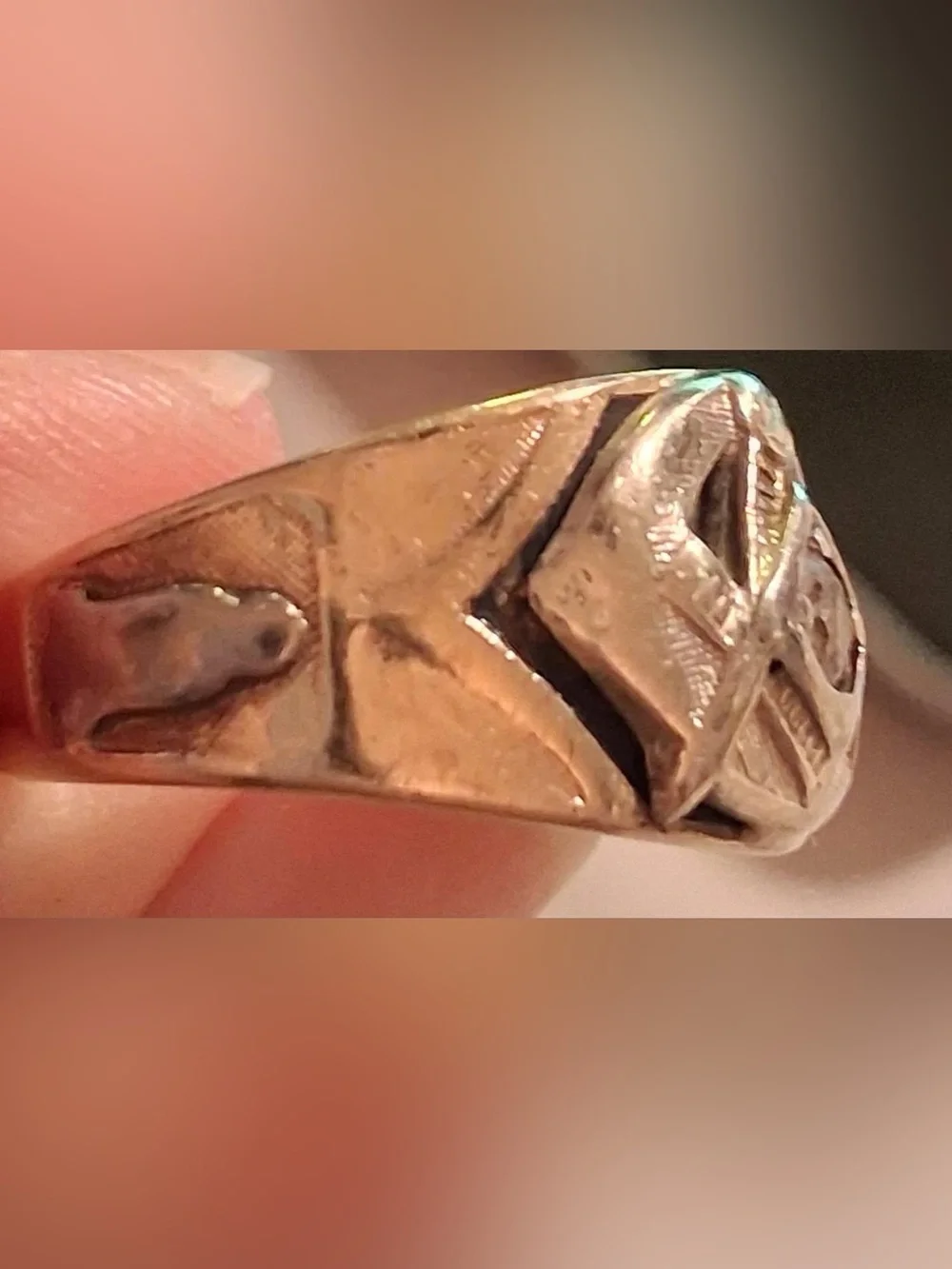 Vintage 10K Gold Masonic Ring with Diamond | Men’s Size 8